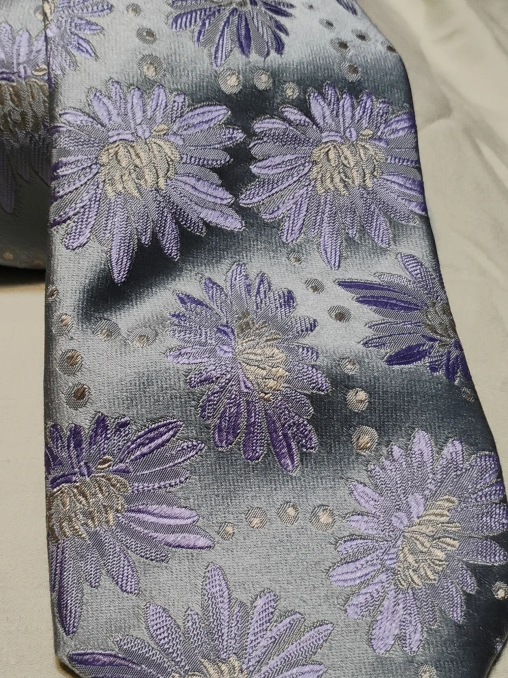 Paul Smith Lilac Floral Embroidered Satin Scarf - Women Accessories